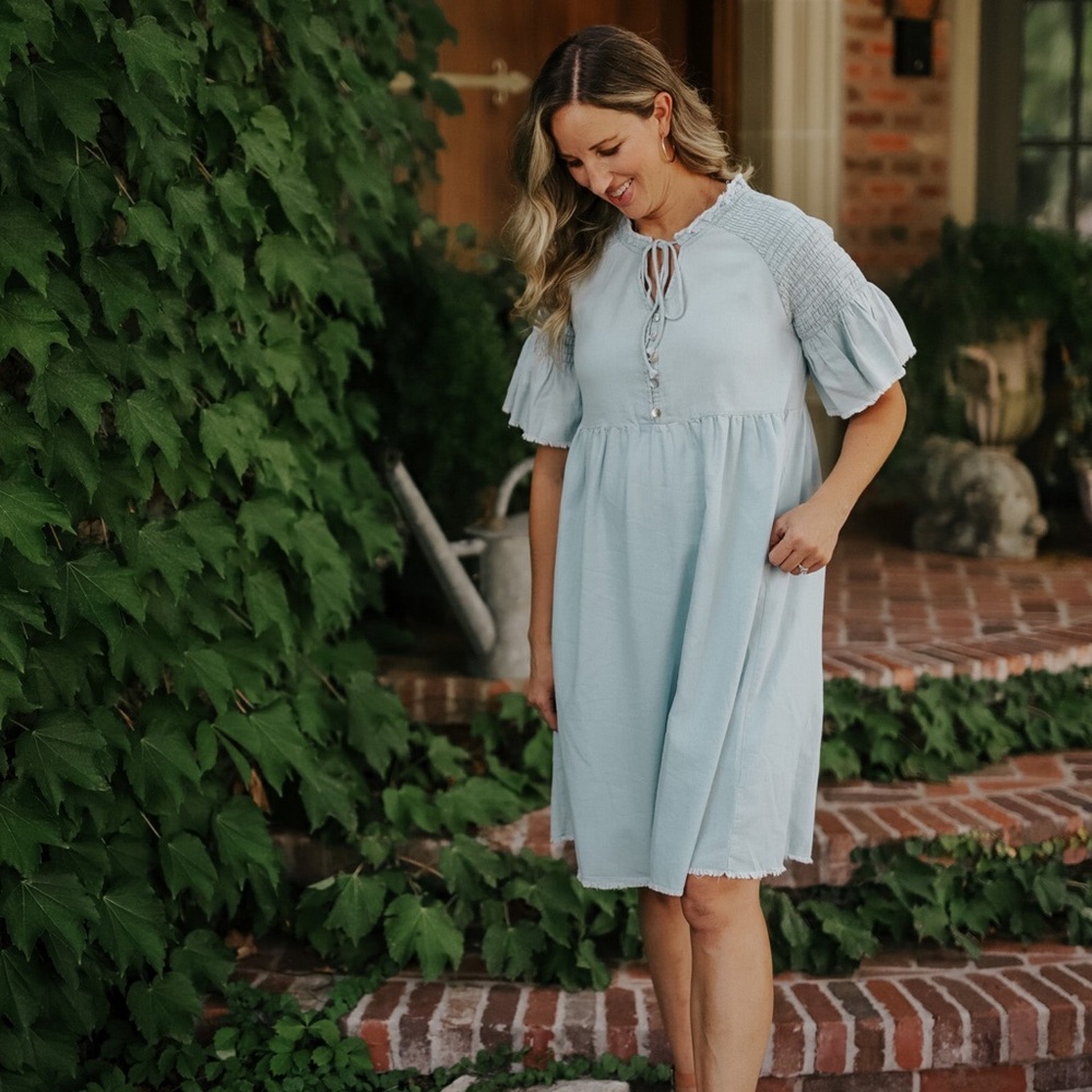 Polagram Soft Blue Midi Dress